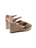 Sandalo in corda con zeppa donna