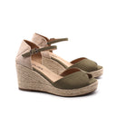 Sandalo in corda con zeppa donna