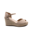 Sandalo in corda con zeppa donna