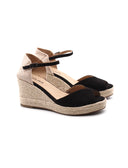 Sandalo in corda con zeppa donna