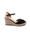 Sandalo in corda con zeppa donna