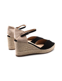 Sandalo in corda con zeppa donna