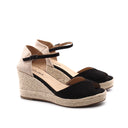 Sandalo in corda con zeppa donna