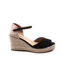 Sandalo in corda con zeppa donna