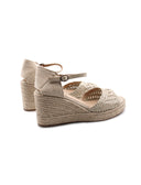 Sandalo in corda con zeppa donna