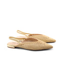 Ballerina slingback oro da donna