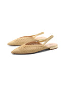 Ballerina slingback oro da donna