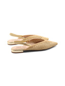 Ballerina slingback oro da donna