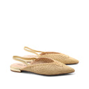 Ballerina slingback oro da donna