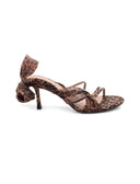 Sandalo lace up con tacco a spillo