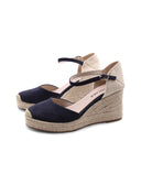 Espadrillas con zeppa in corda da donna