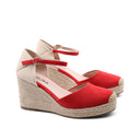 Espadrillas con zeppa in corda da donna