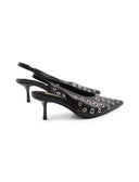 Décolleté slingback con borchie donna