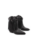 Stivaletto texano con frange da donna