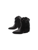 Stivaletto texano con frange da donna