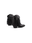 Stivaletto texano con frange da donna