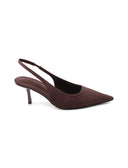 Décolleté slingback in raso da donna