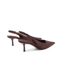 Décolleté slingback in raso da donna