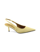Décolleté slingback in raso da donna