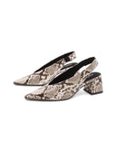 Décolleté slingback con stampa pitone