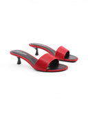 Ciabatta kitten heels effetto serpente