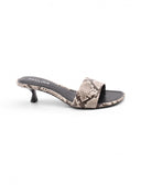 Ciabatta kitten heels effetto serpente