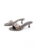 Ciabatta kitten heels effetto serpente