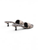 Ciabatta kitten heels effetto serpente