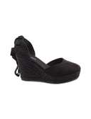Espadrillas zeppa con lacci da donna