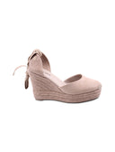 Espadrillas zeppa con lacci da donna