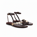 Sandalo ankle strap con monete
