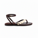 Sandalo ankle strap con monete