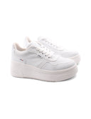 Sneaker bianca con zeppa da donna