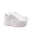 Sneaker bianca con zeppa da donna