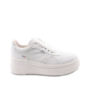 Sneaker bianca con zeppa da donna