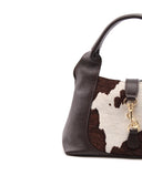 Borsa animalier in vera pelle da donna