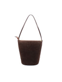 Borsa a secchiello in vera pelle donna