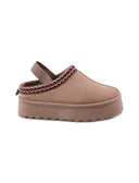 Slipper platform con elastico da donna