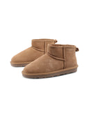 Stivaletto scamosciato con pelo donna