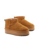 Stivaletto platform scamosciato donna