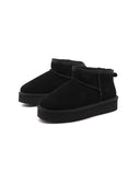 Stivaletto platform scamosciato donna