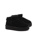 Stivaletto platform scamosciato donna