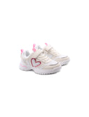 Sneaker con cuore glitter da bimba