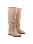 Stivale alto con borchie da donna