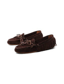 Mocassino scamosciato con frange donna