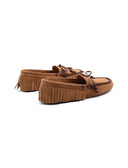 Mocassino scamosciato con frange donna