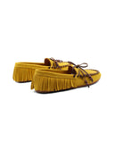 Mocassino scamosciato con frange donna