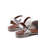 Sandalo flat in pelle morbida donna