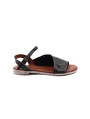 Sandalo flat in pelle morbida donna