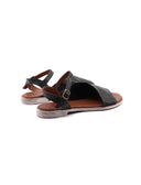 Sandalo flat in pelle morbida donna